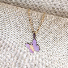 Load image into Gallery viewer, Fully Phosphorescent Butterfly Charm Necklace